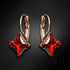 Earrings "Byzantine Cross (Light Siam Metallic Light Gold)" with Swarovski™ crystals